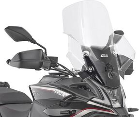GIVI / ジビ Windscreen for Voge Valico 500 DS, 650 DS, color Clear, dim. HxW 59,5 x 49,5 cm, 16,5 cm higher than oe, fits oe headlight fairing | D9251ST