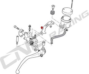 CNC Racing / シーエヌシーレーシング フロントブレーキ/クラッチ FLUID TANK BRACKET SCREW - チタン, チタン | KV443X