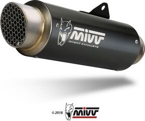 MIVV / ミヴ SPORT GPpro Imp. compl./Full sys. 1x1 BLACK STAINLESS STEEL for SUZUKI GSX-S 125 2017 ECE approved if optionally catalysed (Euro4) Catalyzer is included | S.055.LXBP