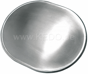 Kedo Front approx Number Plate, aluminum, oval, Domed with Beading, 1 Piece, Size. 290x240mm | 60409