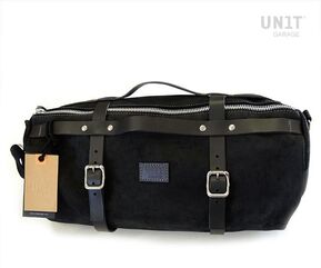 Unitgarage / ユニットガレージ Duffle Bag Kalahari 25L Split Leather, JetBlack | U013-JetBlack