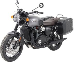 ヘプコ＆ベッカー サイドキャリア パーマネントマウント クロム Triumph Bonneville T 100 / ブラック from 2017 | 6537559 00 02