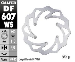 Galfer / ガルファー ブレーキディスク Fixed Wave 240MM | DF607WS