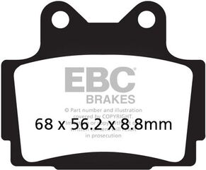 EBCブレーキ UK製 セミ-シンタリング Vパッド リア左側用 | FA104V