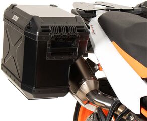 Hepco & Becker サイドキャリアカットアウトステンレススチール インク スプローラーサイドボックス ブラック KTM 890 SMT (2023-) | 6517655 00 22-01-40