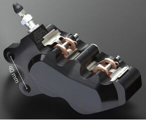 ABM / エービーエム Brake calliper isaac4 4-piston - RIDE HAND SIDE, カラー: ブラック | 100286-F15