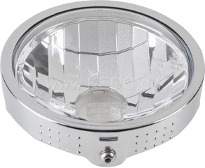 Kedo Clear Lens Headlamp insert, ready-to-mount including chrome-plated ring + parking light socket, e-homologated (w / o H4 bulb) | 40727