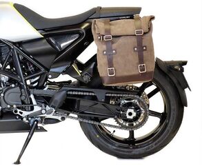 Unit Garage WAXED SUEDE SIDE PANNIER + SUBFRAME HUSQVARNA VITPILEN 701, Mossgrey | U002-3001-Mossgrey