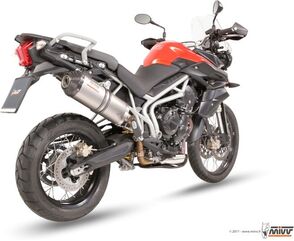 MIVV / ミヴ -SPORT OVAL- スリップオン チタン製（カーボンエンドキャップ付） for TRIUMPH TIGER 800 (11-) | T.011.LNC