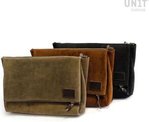 Unitgarage / ユニットガレージ Fezzan Messenger Bag Crust leather, MossGrey | U042-MossGrey