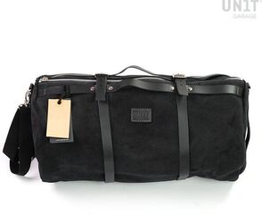 Unitgarage / ユニットガレージ Duffle Bag Kalahari 43L Split leather, JetBlack | U015-JetBlack