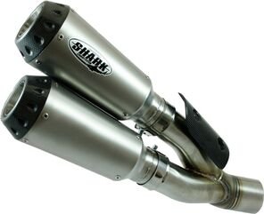 SHARK / シャークマフラー TRC-10 slip on exhaust (2-2), Silver, Round/Conical | 860009
