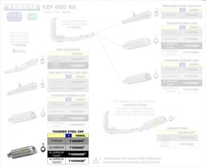 ARROW / アロー YAMAHA YZF R6 '08-10 eマーク認証 アルミダークサンダー サイレンサー | 71699AON