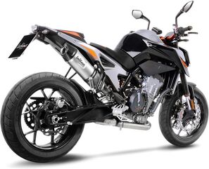 LeoVince / レオビンチ LV ONE EVO スリップオン ステンレス, カーボンファイバー エンドキャップ eマーク取得 KTM 790 DUKE (2018-2019) | 14253E