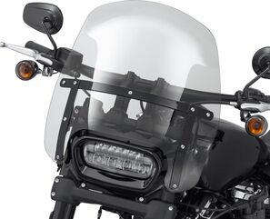 ハーレーダビッドソン デタッチャブル コンパクト ウインドシールド 18年以降 FXFB、FXFBS スモーク/ブラック | 57400330