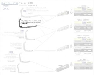 ARROW / アロー YAMAHA MT-07 '14-16/TRACER 700 '16 2:1 ステンレスコレクター | 71605MI