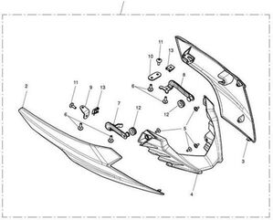 TRIUMPH / トライアンフ Street Triple Bellypan, Painted, LH. Motorcycle, Kit | T2309105-PG