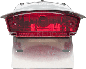 Kedo SuperMoto Rear Fender, White (Red Taillight, Street Legal) | 20078