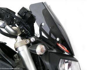 Powerbronze / パワーブロンズ ライトスクリーン ソリッドブラック YAMAHA MT-09,FZ-09, 13-16 (270 MM) | 430-U151-003