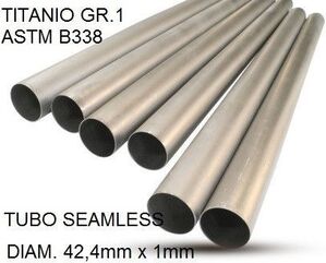 GPR / ジーピーアール Cafè Racer Tubo titanio seamleSs D. 42,4mm X 1mm L.1000mm Titanio seamless Gr.1 TUBE AISI Tig L.100cm D.42,4mm x 1mmTubo titanio seamless D. 42,4mm X 1mm L.1000mm | TU.T.6
