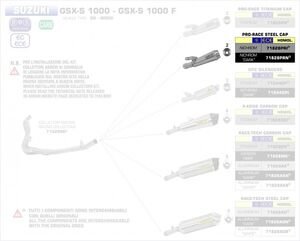 ARROW / アロー SUZUKI GSX-S 1000 eマーク認証 ニクロム PRO-RACE サイレンサー ウェルデッドリンクパイプ付 オリジナル / Arrowコレクター用 | 71828PRI