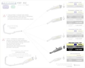 ARROW / アロー YAMAHA YZF R3 '17 eマーク認証 ニクロム DARK PRO-RACE サイレンサー ウェルデッドリンクパイプ付 オリジナル / Arrowコレクター用 | 71831PRN