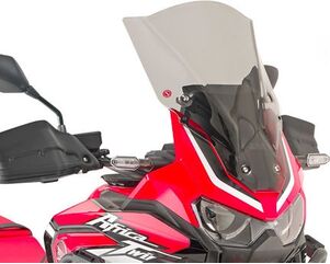 GIVI / ジビ Windscreen for Honda CRF1100L Africa Twin, color Light Smoke, dim. HxW 49x36,5 cm, 16,5 cm higher than oe, fits oe headlight fairing | D1179S