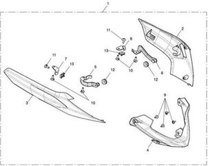 TRIUMPH / トライアンフ Street Triple S 660cc Crystal White Bellypan Kit | A9708827-NW