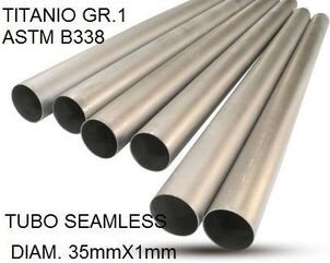 GPR / ジーピーアール Cafè Racer Tubo titanio seamleSs D. 35mm X 1mm L.1000mm Titanio seamless Gr.1 TUBE AISI Tig L.100cm D.35mm x 1mmTubo titanio seamless D. 35mm X 1mm L.1000mm | TU.T.2
