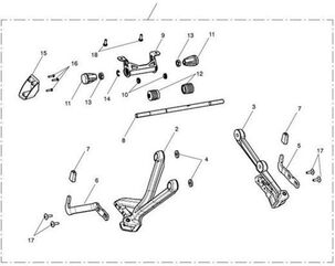 TRIUMPH / トライアンフ Footrest Hanger Rear RH Blk | T2082166