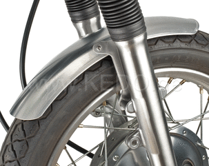 Kedo aluminum front fenders 'Shorty' for 18, "Blank, incl Brushed aluminum brackets. | 22068