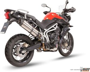 MIVV / ミヴ -SPORT SUONO- スリップオン ステンレス（カーボンエンドキャップ） for TRIUMPH TIGER 800 (11-) | T.011.L7