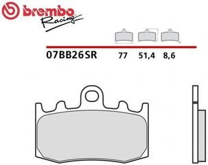 Brembo / ブレンボ フロントブレーキパッドセット BMW K 1300 S 2007-2016 | 07BB26SR