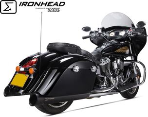 IXIL / イクシル Slip On Exhaust (Right Muffler) - Ironhead Round Black | HI 2016 SB