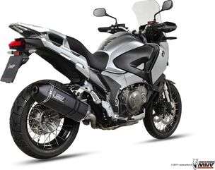 MIVV / ミヴSPEED EDGE スリップ オン ブラックステンレススチール for HONDA CROSSTOURER (2012 - 2016) | H.045.LRB