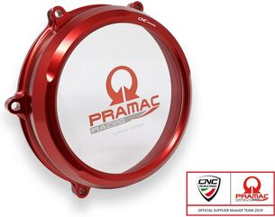 CNC Racing / シーエヌシーレーシング Clear oil bath clutch cover Ducati Panigale V4 - Pramac Racing Limited Edition, Red | CA210RPR
