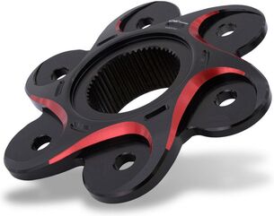 CNC Racing / シーエヌシーレーシング Rear sprocket flange Ducati - Bicolor, Black/Red | FL507BR