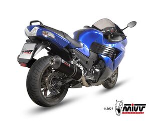 MIVV / ミヴマフラー Oval Black Stainless Steel With Carbon Cap Exhaust | K.027.LVC