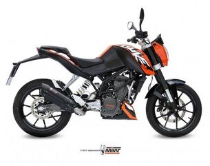 MIVV / ミヴSUONO スリップ オン ブラックステンレススチール for KTM 125 DUKE (2011 - 2016) | KT.009.L9