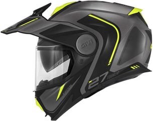 GIVI / ジビ Flip-up helmet X.27 TOURER GRAPHIC Matte Titanium/Yellow, Size 54/XS | HX27RTRTY54
