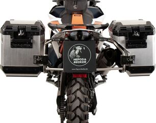 Hepco & Becker サイドキャリアカットアウトステンレススチール インク スポルティフシルバーサイドボックス KTM 890 Adventure / R / Rally (2023-) | 6517656 00 22-00-40