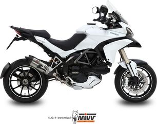 MIVV / ミヴ -SPORT SUONO- スリップオン ステンレス（カーボンエンドキャップ） for MULTISTRADA 1200 (10-) | D.027.L7