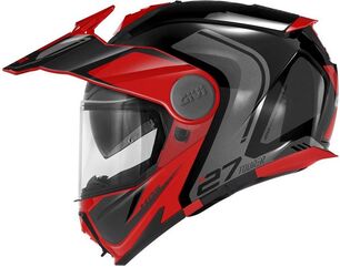GIVI / ジビ Flip-up helmet X.27 TOURER GRAPHIC Black/Red, Size 54/XS | HX27RTRBR54