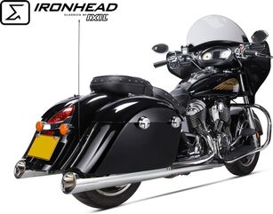 IXIL / イクシル Slip On Exhaust (Left Muffler) - Ironhead Round Chrome | HI 2017 SC