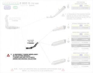 ARROW / アロー KAWASAKI Z-800 E 2013/2016 スチールリンクパイプ RACE-TECH +X-KONE サイレンサー オリジナル ／ ARROW コレクター用 l 71482MI