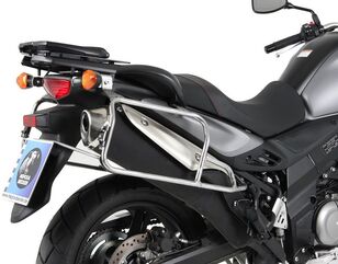 ヘプコ＆ベッカー サイドキャリア カットアウト ステンレス Xplorer カットアウト サイドボックス付 Suzuki V-Strom