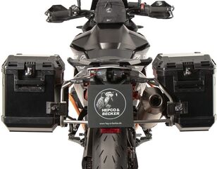 Hepco & Becker サイドキャリアカットアウトステンレススチール インク スプローラーサイドボックス ブラック KTM 890 SMT (2023-) | 6517655 00 22-01-40