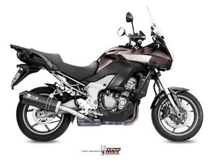 MIVV / ミヴ- SPORT スリップオン カーボン製（カーボンエンドキャップ付） for KAWASAKI Versys 1000 (12-) | K.034.LEC