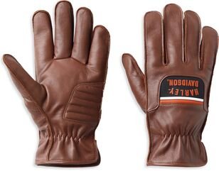 Harley-Davidson Hampton Leather Gloves For Men, Chocolate Brown | 98137-22VM