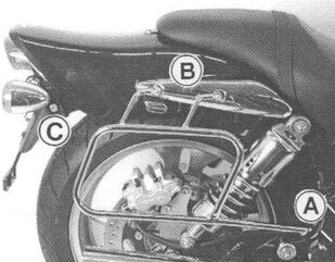 ヘプコ＆ベッカー サドルバッグチューブキャリ クロム Suzuki VZ 1600 Marauder/ Intruder M 1600 | 6253504 00 02